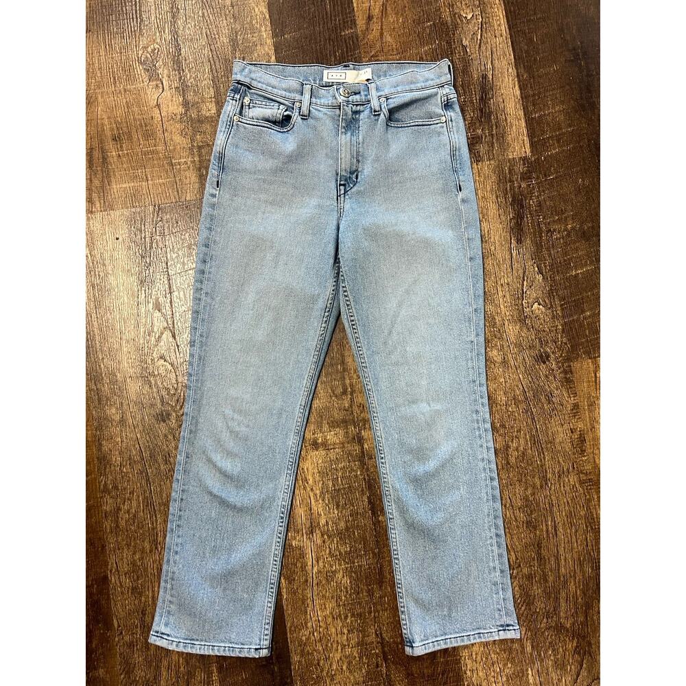 AYR Women's The Yes Yes Yes High Rise Cropped Straight Leg Jeans Blue Sz 26